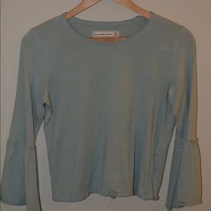 Abercrombie Flare Sleeve Crop Top